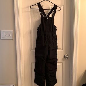 Lands End kids Squall bib snow pants size 8 black.